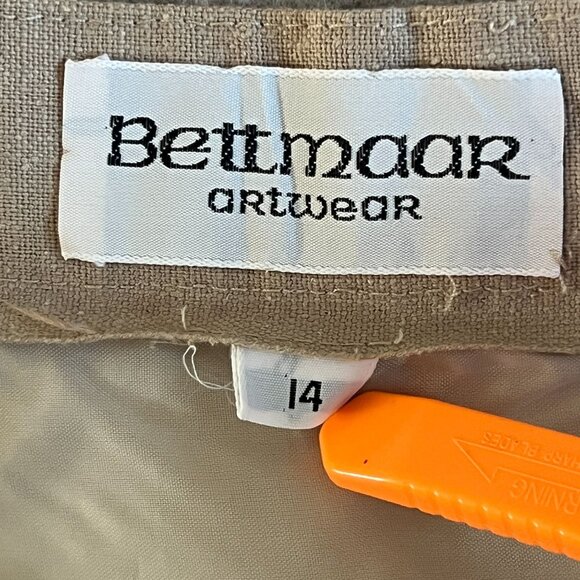 Vtg Bettmaar Artwear Cottagecore Wrap Maxi Skirt Womens 14 Canada Geese Flying - Picture 12 of 14